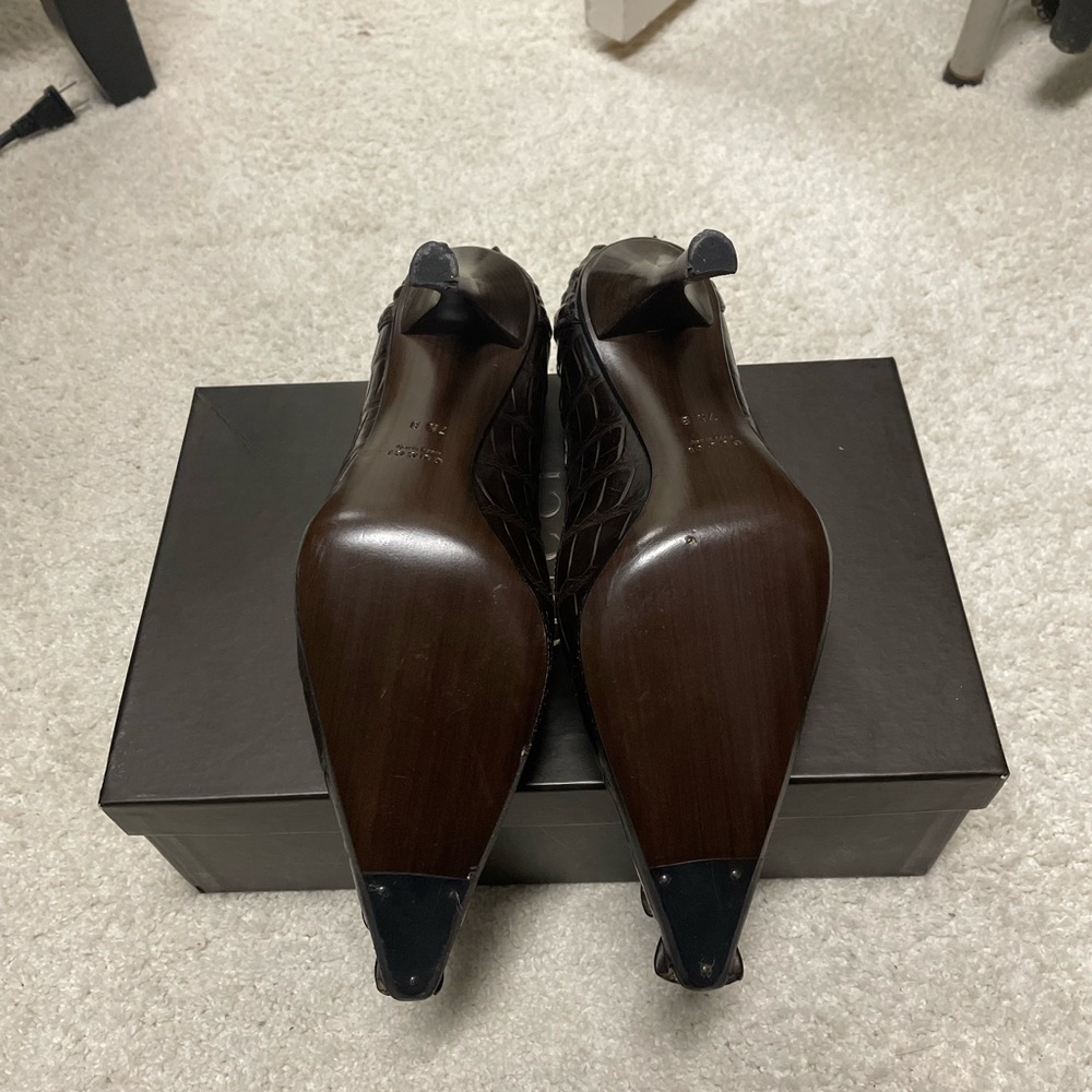 TOM FORD GUCCI CROC 🐊 hornback pump NWB 7.5 or 7 - Picture 13 of 16